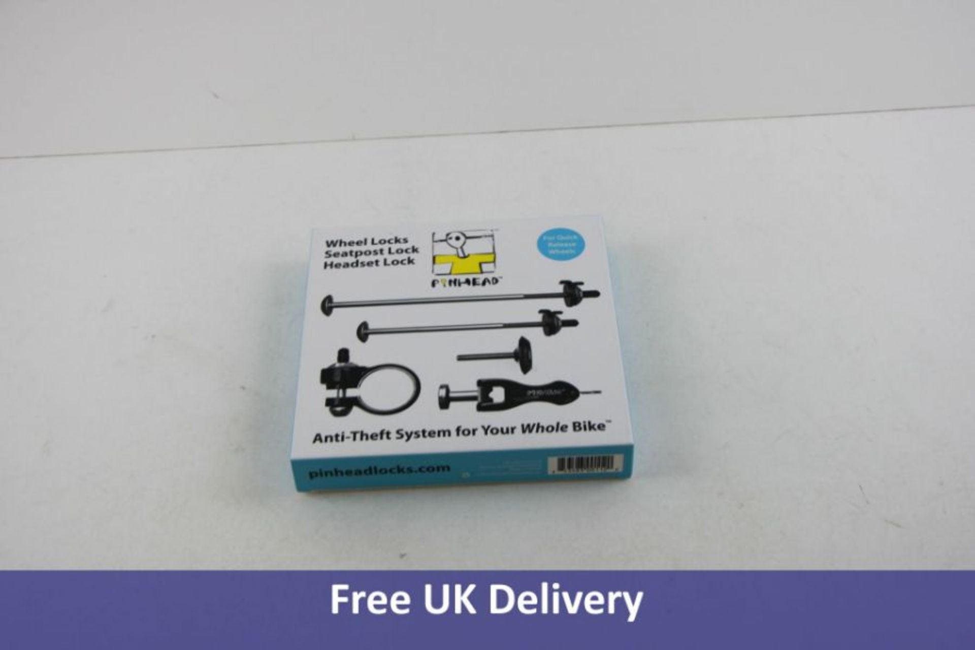 Pinhead Bicycle Locking 4-Pack Kit for QR Wheels Stem Seatpost Collar Clamp