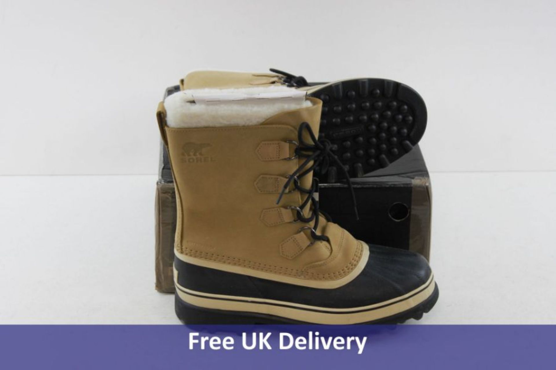 Sorel Men's Caribou Waterproof Snow Boots, Buff Brown, UK 9.5