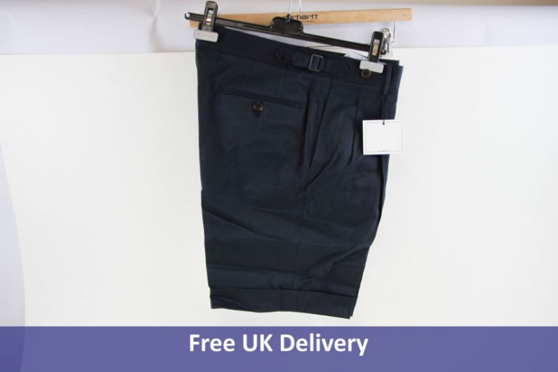 Rota Men's Regular Fit Supima Cotton Bermuda Shorts, Dark Blue, Size 32