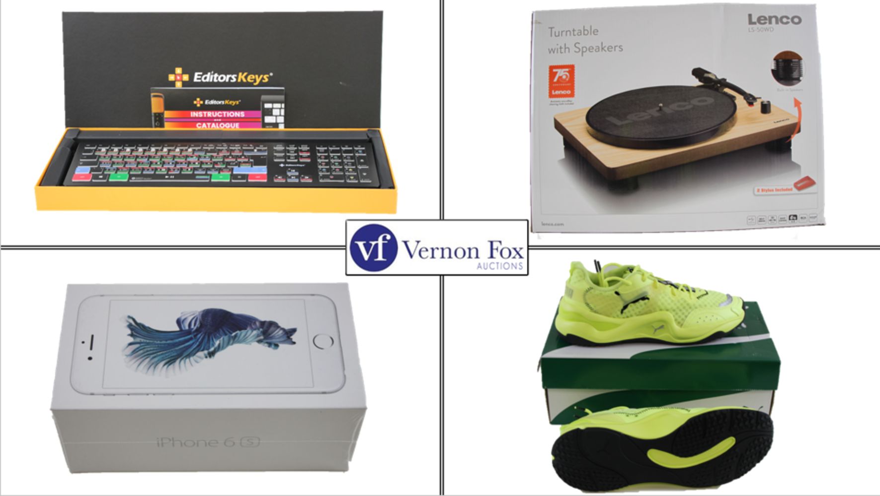 TIMED ONLINE AUCTION: A great range of Fashion, IT, Trainers and Commercial Goods. FREE UK DELIVERY!