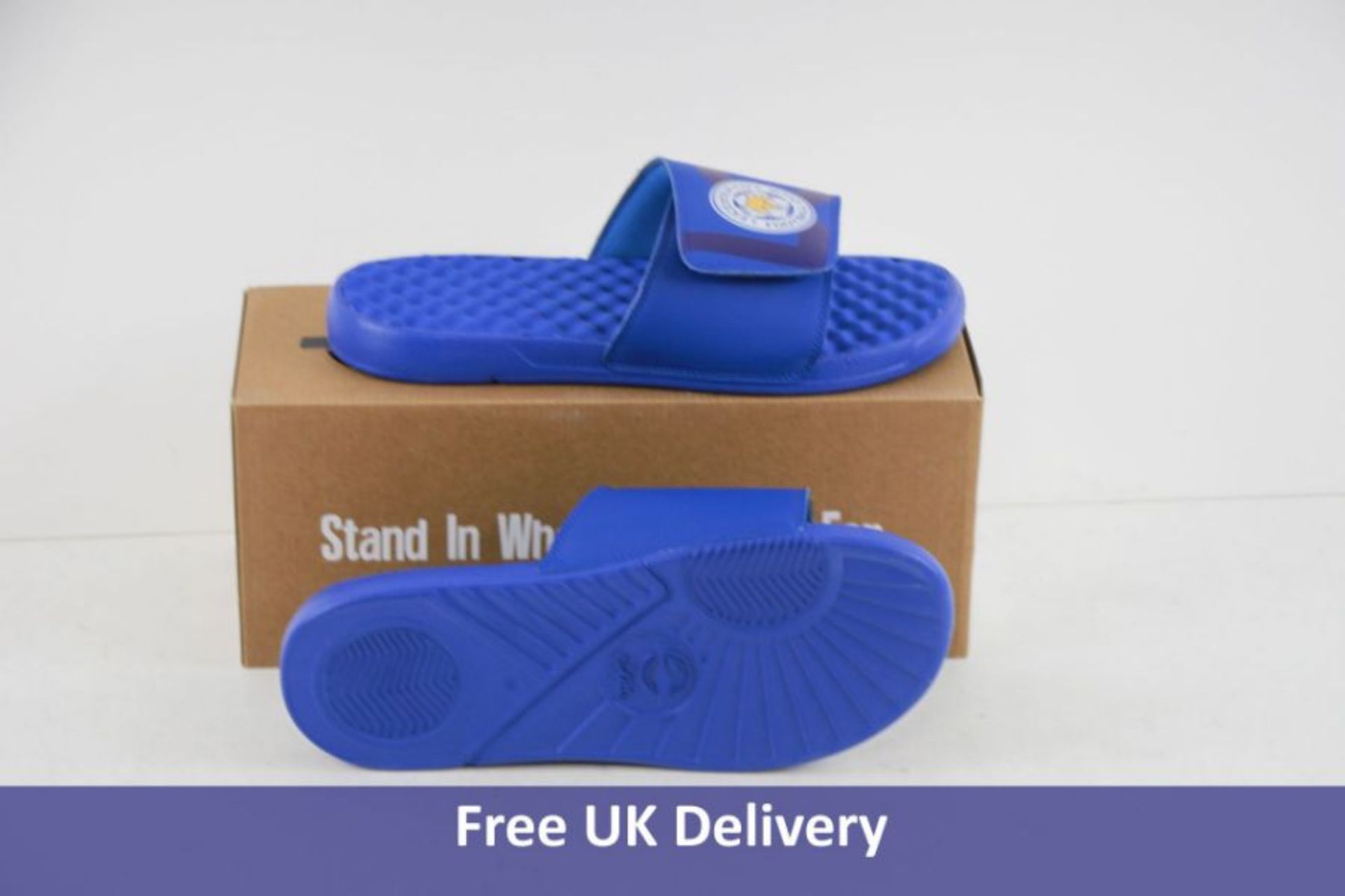 Islide Men's Custom Leicester City Sliders, Blue, UK 9