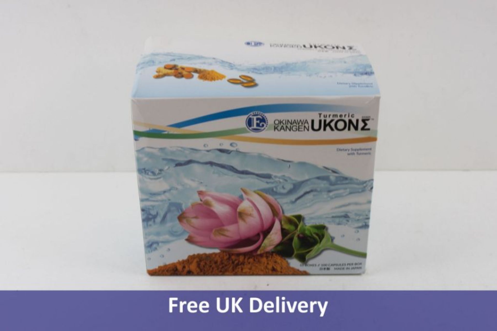 Ten Boxes of Kangen Ukon Sigma Turmeric Dietary Supplement, 100 Capsules per Box, EXP 02/24