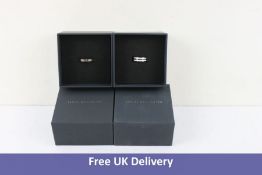 Two Women's Daniel Wellington Rings, 1x Silver And White, Size 4, 1x Silver, Size 10