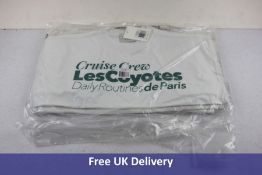 Three Les Coyotes De Paris Girl's T-Shirts, Loose Evelyn White, Size 14 Years