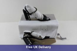 Jimmy Choo Women's Aadra Heeled Sandals, Black, UK 3.5