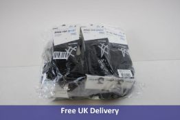 Forty Two Asics Unisex Socks, to include, 36x Made For Sport Pack Motion Dry Socks, Black Grey White