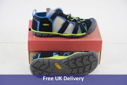 Keen Children's Seacamp 11 Sandals, Black and Brilliant Blue, UK 5