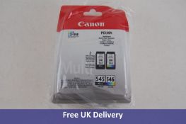 Two Packs of Canon Inkjet Cartridges, PG-545/CL-546 CMYK 2 in a Pack
