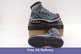 Salomon Women's Quest 4D 3 GTX W Backpacking Shoes, Lead, Stormy Weather, Birds of Paradise, UK 4, D