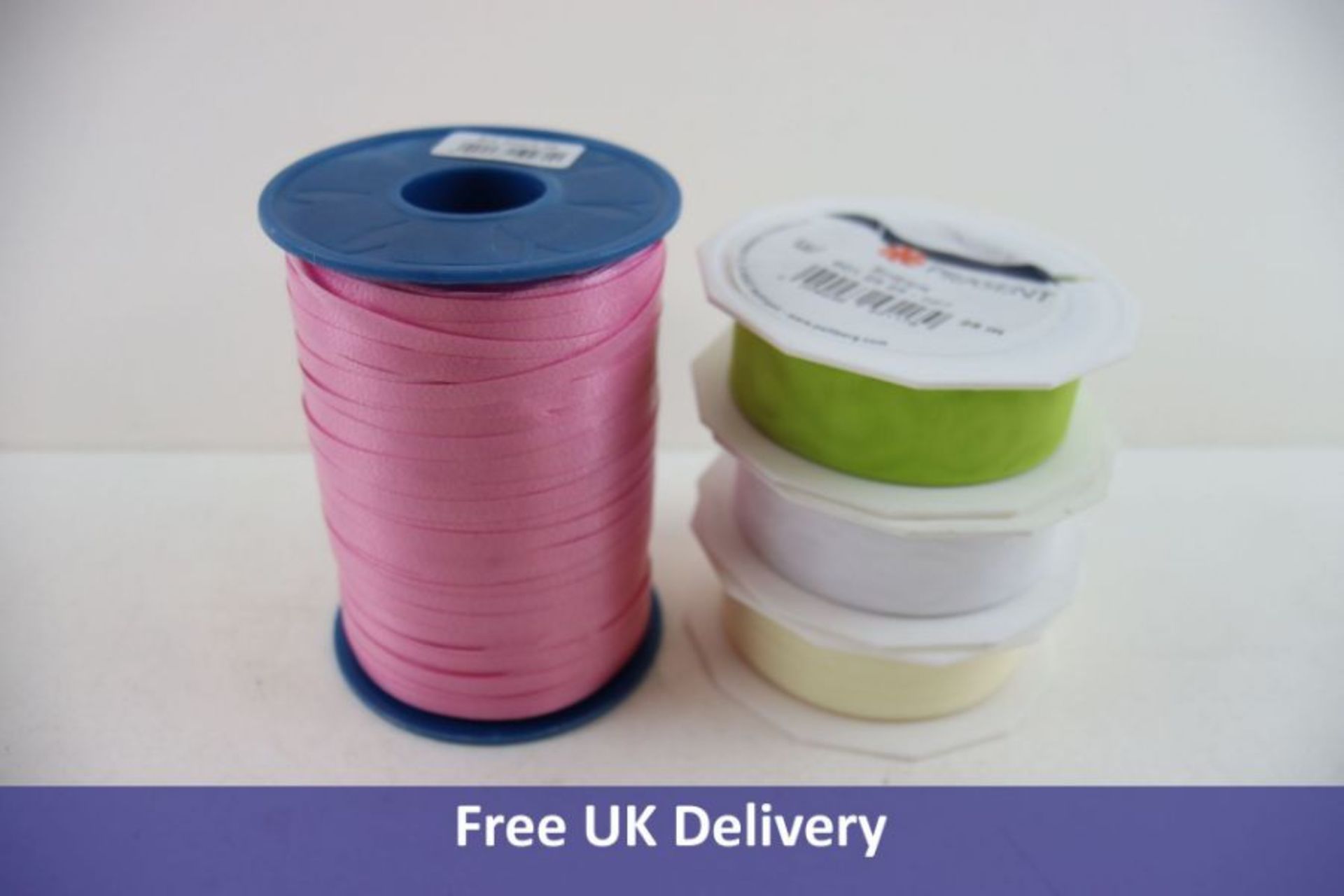 Approximately Two Hundred and Forty Two Mixed Spool Ribbons, Various Sizes and Colours