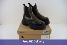 Shoe Biz Copenhagen Women's Ulrica Boots, Khaki and Black. UK 6, Damaged Box