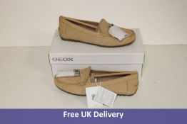 Geox Women's D Leelyan A Shoes, Caramel and White, UK 6.5