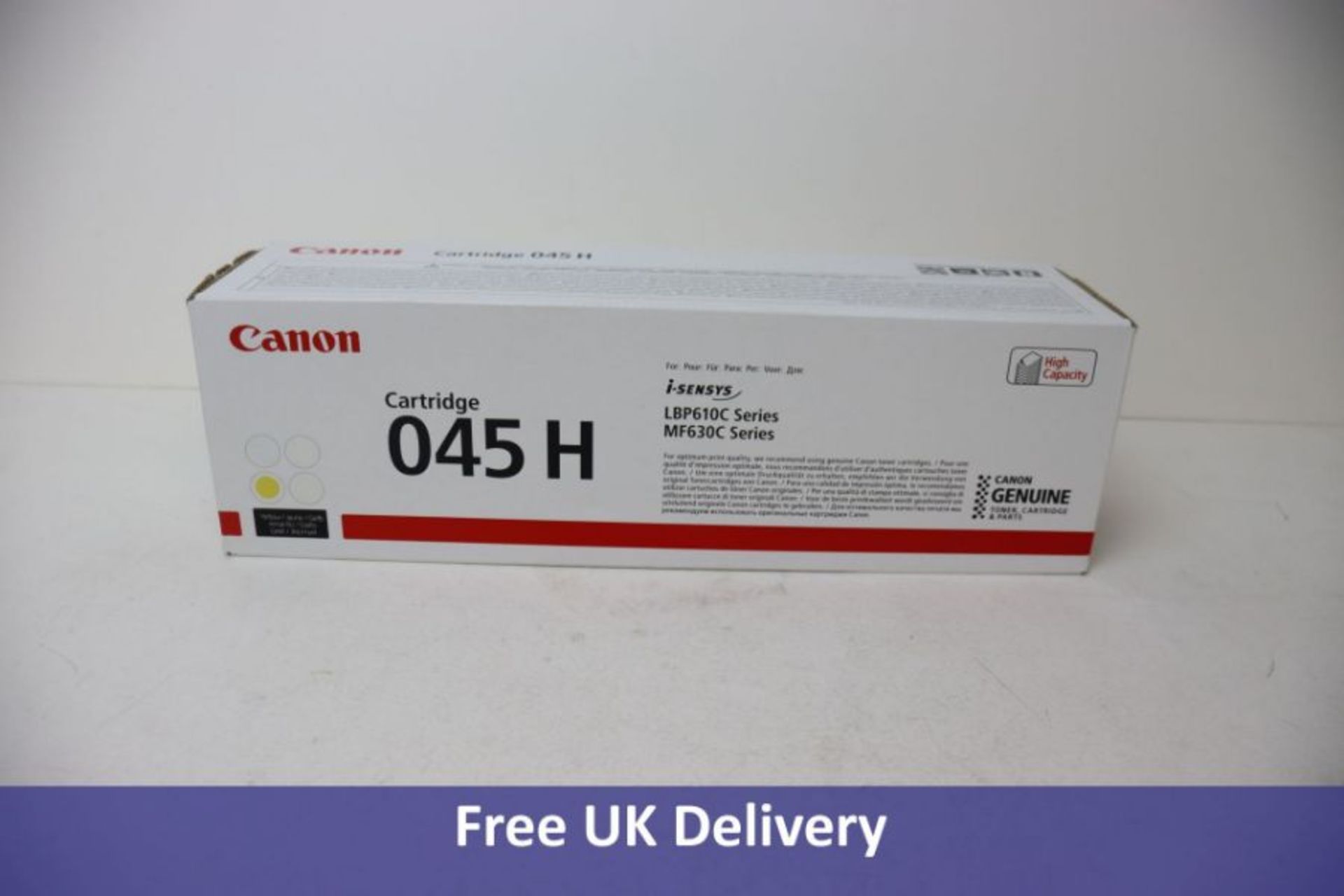 Canon 045 H Laser Cartridge 2200 Pages, Yellow, CRG045HY