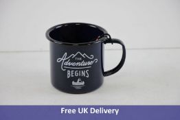 Forty Eight Gentlemen's Hardware Enameled Metal Camping Mugs, The Adventure Begins