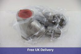 Five Items of Industrial Fittings to Include 1x Stainless Steel 1 1/4 CF8M Threaded Fitting, 3x 2 1/