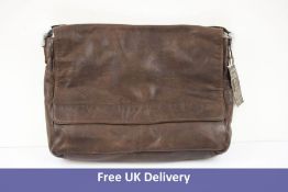 Ozora Leather Messenger Bag 17 Inch Laptop, Brown