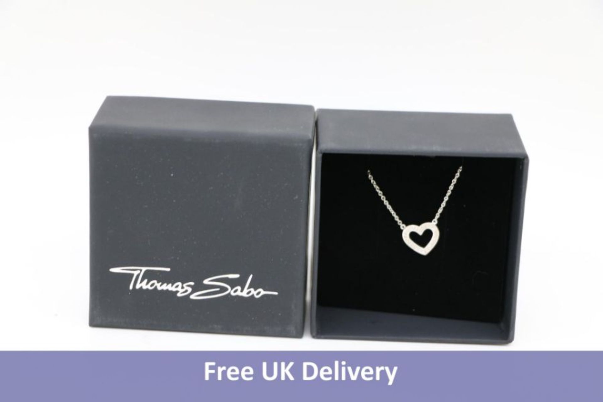 Thomas Sabo Sterling Silver Open Heart Necklace, 45cm