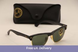 Ray-Ban RB4175 Clubmaster Sunglasses, Black/Gold