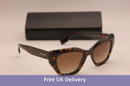 Burberry BE4299 Cressy Sunglasses, Top Crystal on Dark Havana Brown