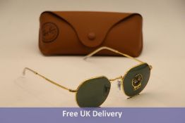 Ray-Ban RB3565 Jack Sunglasses, Legend Gold with Green Lens