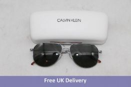 Calvin Klein CK 20132S Platinum Sunglasses, Matte Silver