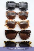 Ten Ace&Tate Sunglasses to include 2x Vic Gold Dust, 2x Kat Red Cosmic, 2x Alfred Banana Bio, 2x Kat