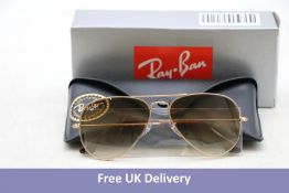 Ray-Ban RB3025 Aviator Sunglasses, Gold