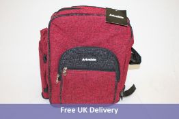 Arkmiido Picnic Backpack Hamper for 4 with Insulated Cooler Compartment, Red