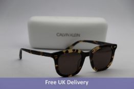 Calvin Klein Sunglasses, Khaki Tortoise, Size 49