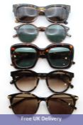 Ten Ace&Tate Sunglasses to include 2x Brigitte Hazelnut Tortoise, 2x Pete Spaceman, 2x Byron Sugar M