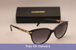 Burberry BE4216 Regular Fit High Bridge Sunglasses, Black/Grey Gradient