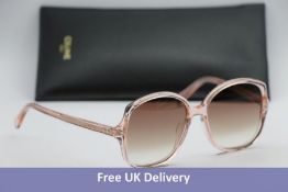 Celine Paris CL40172U Sunglasses, Pink Crystal Frames, Brown Gradient Lenses