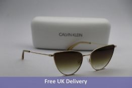 Calvin Klein Women's Platinum Sunglasses, Gold, Size 58