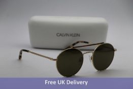 Calvin Klein Eyewear Sunglasses, Gold, Size 53