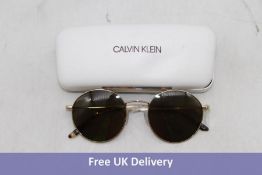 Calvin Klein CK20131S Round Sunglasses, Gold