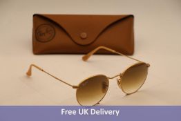 Ray-Ban RB3447 Round Metal Sunglasses, Light Gradient Brown