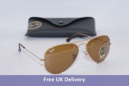 Ray-Ban RB3025 Large Aviator Sunglasses, Gold