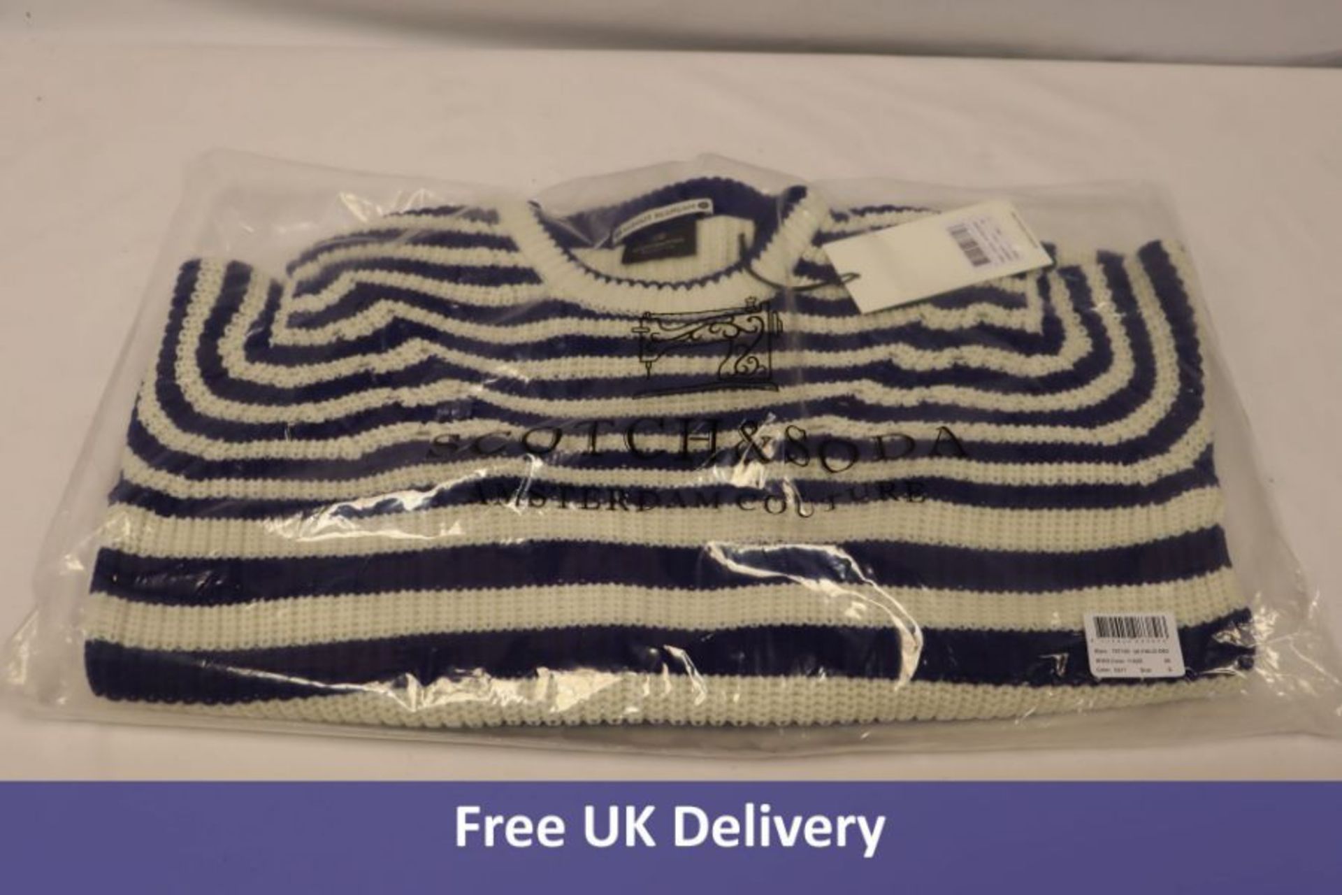 Scotch & Soda Striped Chunky Knitted Sweater, Small