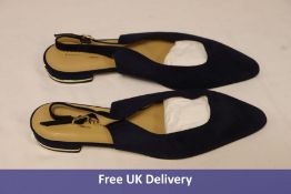 Russell & Bromley Suede Slingbacks, Navy, UK 6.5. No box