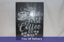 Displate Metal First Coffee Poster, Large