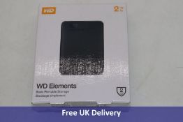 WD Elements SE Portable Hard Drive, 2TB, Black