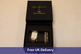 Walder & Co Delight 32 Talia 22K Gold Plated Watch And Bracelet Set