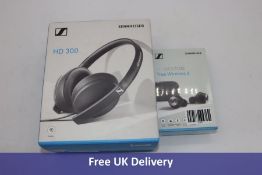 Sennheiser HD 300 Black Headphones and Momentum True Wireless 2 Earbuds