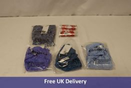 Four Cosabella Curvy Racie Bralette, Sorrento Blue, Malawi, Silver Blue, Cielo, Large and 2x Thongs,