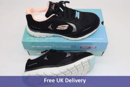 Skechers Flex Appeal 4.0 True Clarity Trainers, Black/Light Pink, UK 9