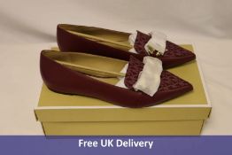 Michael Kors Scarlett Flex Chain Link Logo And Leather Shoes, Dark Berry, UK 8