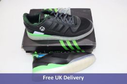 Adidas Xbox Trainers, Black/Green, UK 9.5. Box damaged