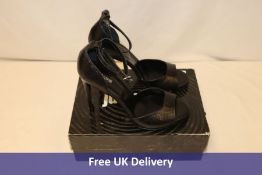 Just Cavalli Leather Open Toe High Heeled Sandals, Black, UK 6.5