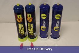 Four Nitrous Oxide 2x Cream Deluxe 615g, 2x Fast Gas Cream Charger 615g