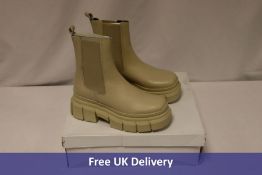 Kaltur Women's Leather Kat Chelsea Boots, Beige, UK 3